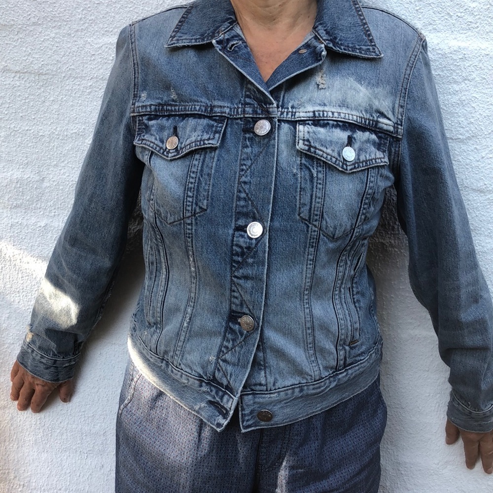 JCrew Distressed Denim Jacket Brand New Without Tags Size Medium